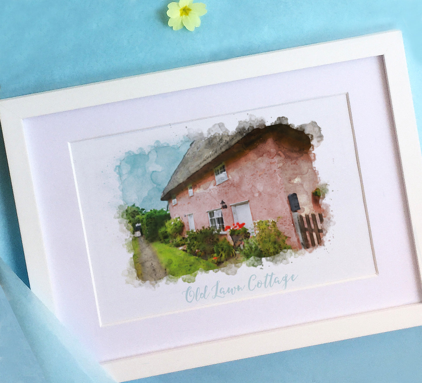 Personalised Watercolour New Home Framed Print