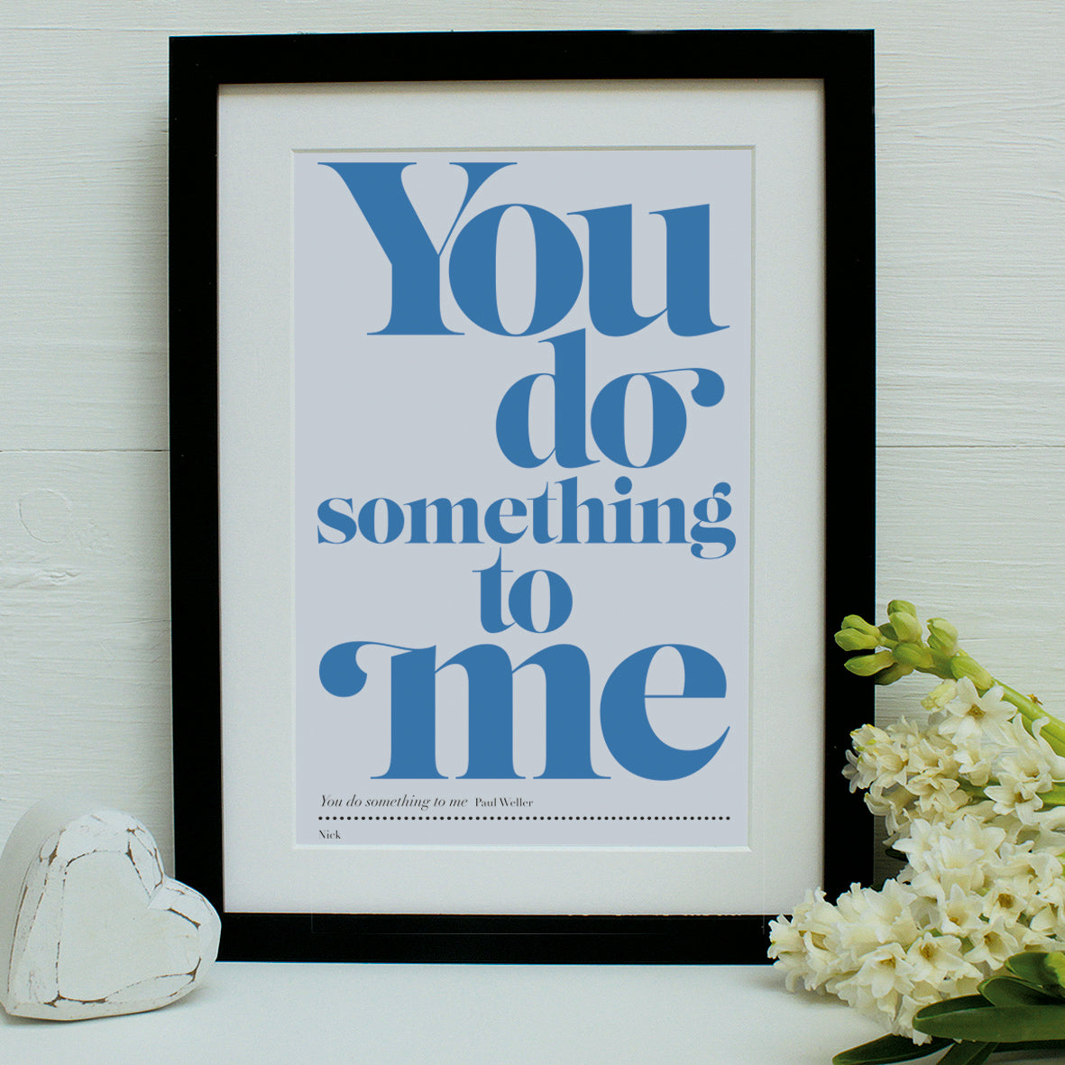 personalised favourite song print, blues