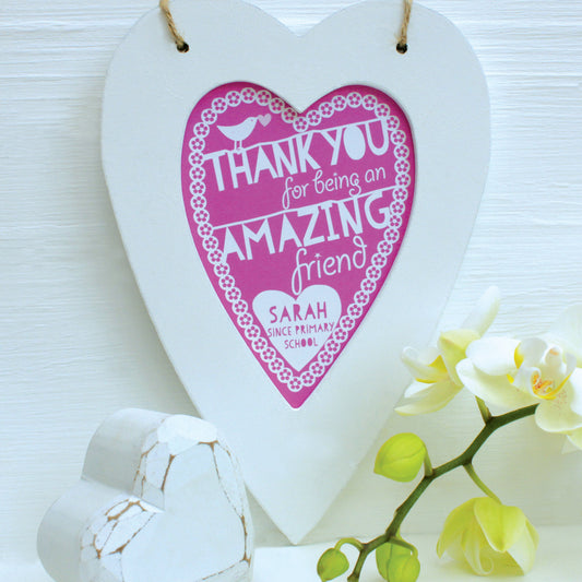 Personalised Thank You Framed Heart