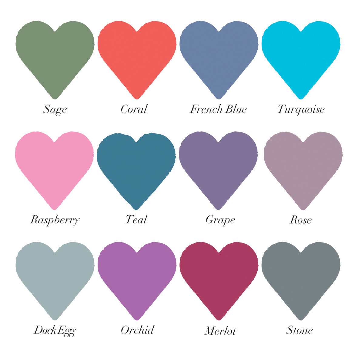 colour heart swatches
