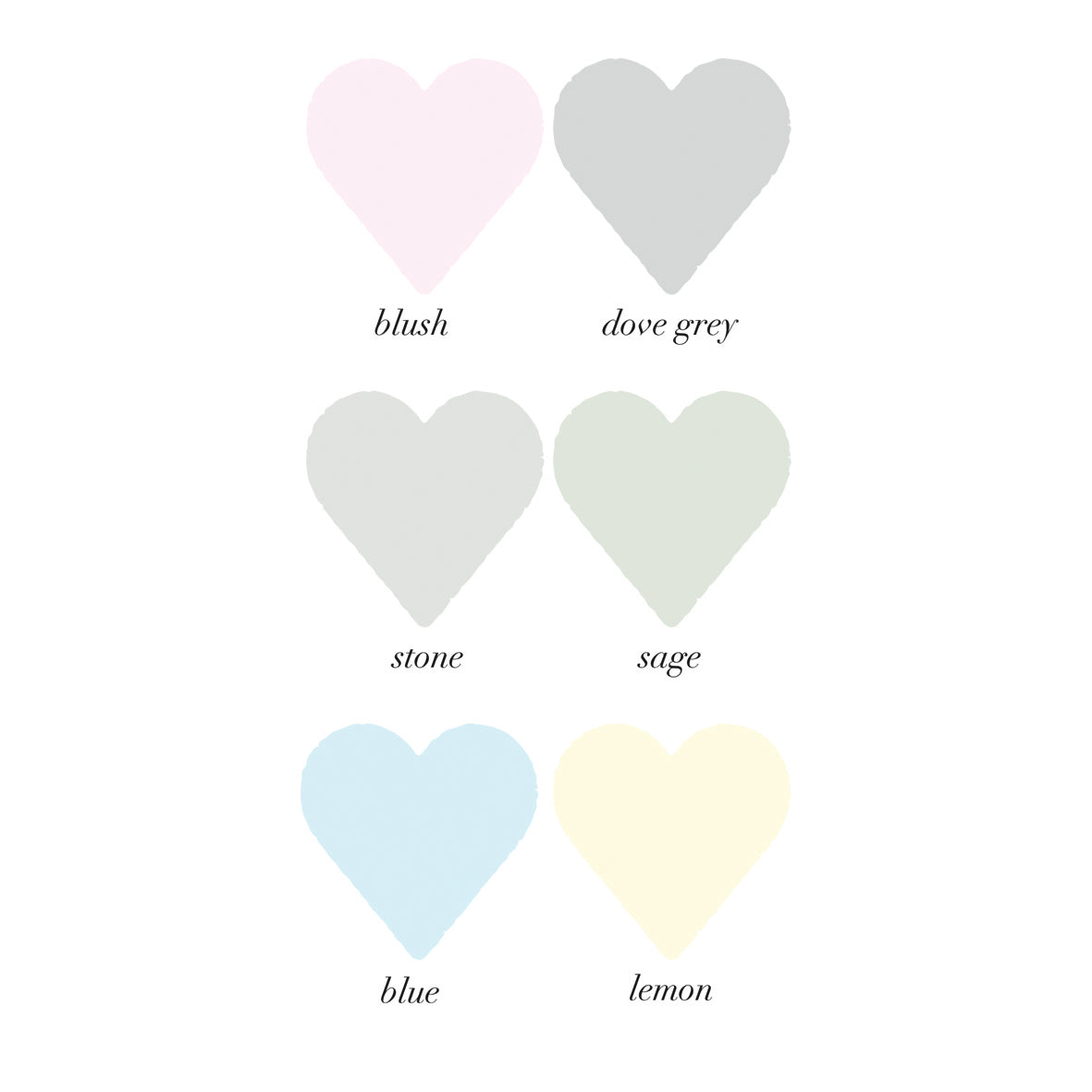 6 colour background swatches